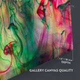 Acrylic Colors And Ink In Water Canvas Wall Art - Image 8