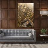 Portrait Photography City Building Background Canvas Wall Art - Image 5