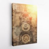 Portrait Modern Canvas Photography Clock Building Canvas Wall Art