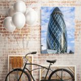 Portrait Great Britain London Swiss Re Tower Canvas Wall Art - Image 6