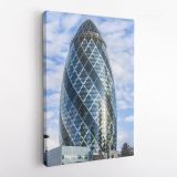 Portrait Great Britain London Swiss Re Tower Canvas Wall Art