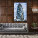 Portrait Great Britain London Swiss Re Tower Canvas Wall Art - Image 5