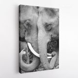 Animals wall art Elephant Baby Posters Print Framed - Roll Canvas Wall Art - Image 4