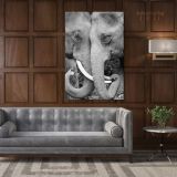 Animals wall art Elephant Baby Posters Print Framed - Roll Canvas Wall Art - Image 5
