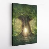 Mystic Fairy Tree of Life Enchanted Forest Mystical Lights Digital Posters Canvas Wall Art - Image 4