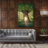Mystic Fairy Tree of Life Enchanted Forest Mystical Lights Digital Posters Canvas Wall Art - Image 6