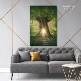 Mystic Fairy Tree of Life Enchanted Forest Mystical Lights Digital Posters Canvas Wall Art - Image 7