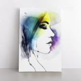 Creative Modern Women Watercolor Painting Posters Print Canvas with Frame - Image 2