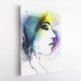 Creative Modern Women Watercolor Painting Posters Print Canvas with Frame - Image 4