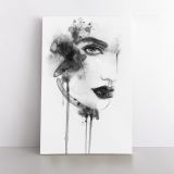 Black And White Creative Modern Women Watercolor Painting Canvas - Image 2
