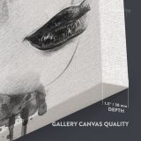 Black And White Creative Modern Women Watercolor Painting Canvas - Image 8