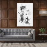 Modern Wall Art Black And White Creative Watercolor Painting with Frame - Image 6