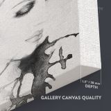 Modern Wall Art Black And White Creative Watercolor Painting with Frame - Image 8