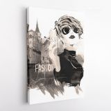 Black and White Modern Women with Smoke Watercolor Painting Posters Print Canvas - Image 4