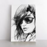 Black And White Creative Modern Women Watercolor Painting Posters Print Canvas - Image 2