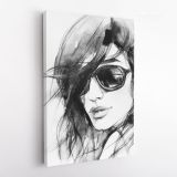 Black And White Creative Modern Women Watercolor Painting Posters Print Canvas - Image 4