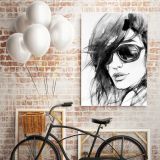 Black And White Creative Modern Women Watercolor Painting Posters Print Canvas - Image 5
