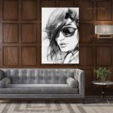 Black And White Creative Modern Women Watercolor Painting Posters Print Canvas - Image 6