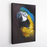 Bird Psittacidae Parrot Original Pastel Painting Posters Print Canvas with Frame - Image 4