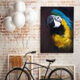 Bird Psittacidae Parrot Original Pastel Painting Posters Print Canvas with Frame - Image 5