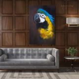 Bird Psittacidae Parrot Original Pastel Painting Posters Print Canvas with Frame - Image 6