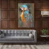 Bird Psittacidae Parrot Original Pastel Painting Posters Print Framed Canvas - Image 6
