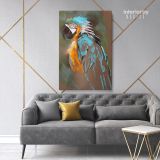 Bird Psittacidae Parrot Original Pastel Painting Posters Print Framed Canvas - Image 7