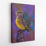 Original Birds Psittacidae Pastel Painting Posters Print Canvas with Frame - Image 4