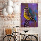 Original Birds Psittacidae Pastel Painting Posters Print Canvas with Frame - Image 5