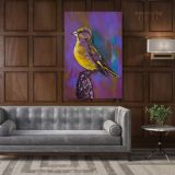 Original Birds Psittacidae Pastel Painting Posters Print Canvas with Frame - Image 6