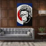 Banksy Style Monkey Queen Print Painting Framed Canvas / Rolled - Image 6
