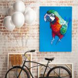 Bird Psittacidae Aratinga Parrot Original Pastel Painting Posters Print Canvas with Frame - Image 5
