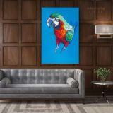 Bird Psittacidae Aratinga Parrot Original Pastel Painting Posters Print Canvas with Frame - Image 6
