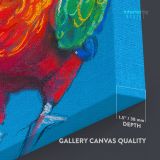 Bird Psittacidae Aratinga Parrot Original Pastel Painting Posters Print Canvas with Frame - Image 8