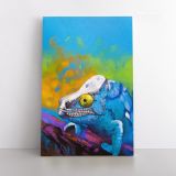 Toads Frog Pastel Original Painting Posters Print Canvas with Framed - Image 2