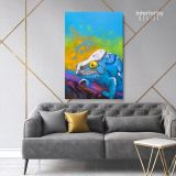 Toads Frog Pastel Original Painting Posters Print Canvas with Framed - Image 7