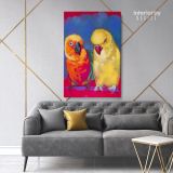 Aratinga Parrot Bird Psittacidae Original Pastel Painting Posters Print Canvas with Frame - Image 7