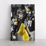 TJ Watt Celebration Steelers Print Poster Canvas Banner Football Fan Kids Wall Decor - Image 2