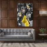 TJ Watt Celebration Steelers Print Poster Canvas Banner Football Fan Kids Wall Decor - Image 5