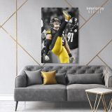 TJ Watt Celebration Steelers Print Poster Canvas Banner Football Fan Kids Wall Decor - Image 6