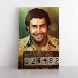 Pablo Escobar Mug Shot Glossy Canvas Wall Art - Image 2