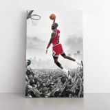 Michael Jordan Last Game Shot Basketball Canvas Wall Art - Image 2