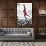Michael Jordan Last Game Shot Basketball Canvas Wall Art - Image 4