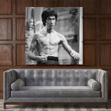 Bruce Lee Poster Martial Arts Dragons Canvas with Frame Home Decoration Canvas