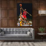 Michael Jordan Basketball Canvas with Frame or Rolled Canvas Kids for Gaming Zone - Image 5