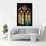 Banksy Stained Glass Window Church Canvas Print Poster Banksy Canvas - Image 6