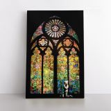 Banksy Stained Glass Window Church Canvas Print Poster Banksy Canvas - Image 3