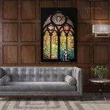 Banksy Stained Glass Window Church Canvas Print Poster Banksy Canvas - Image 4