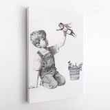 Banksy Donates New Artwork Celebrating Health Care Workers to British Hospital Canvas Wall Art - Image 3