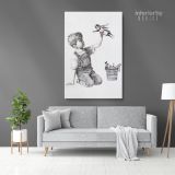 Banksy Donates New Artwork Celebrating Health Care Workers to British Hospital Canvas Wall Art